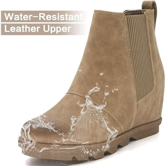 Women's Wedge Boots Comfortable Ankle Wedge Booties - Picture 5 of 7